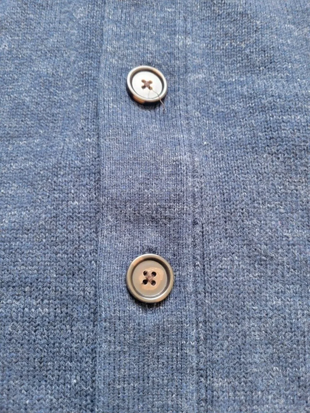 Banana Republic blue organic cotton cardigan full button-up front side pockets